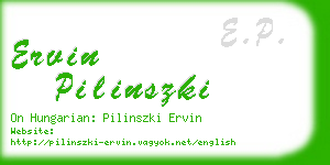 ervin pilinszki business card